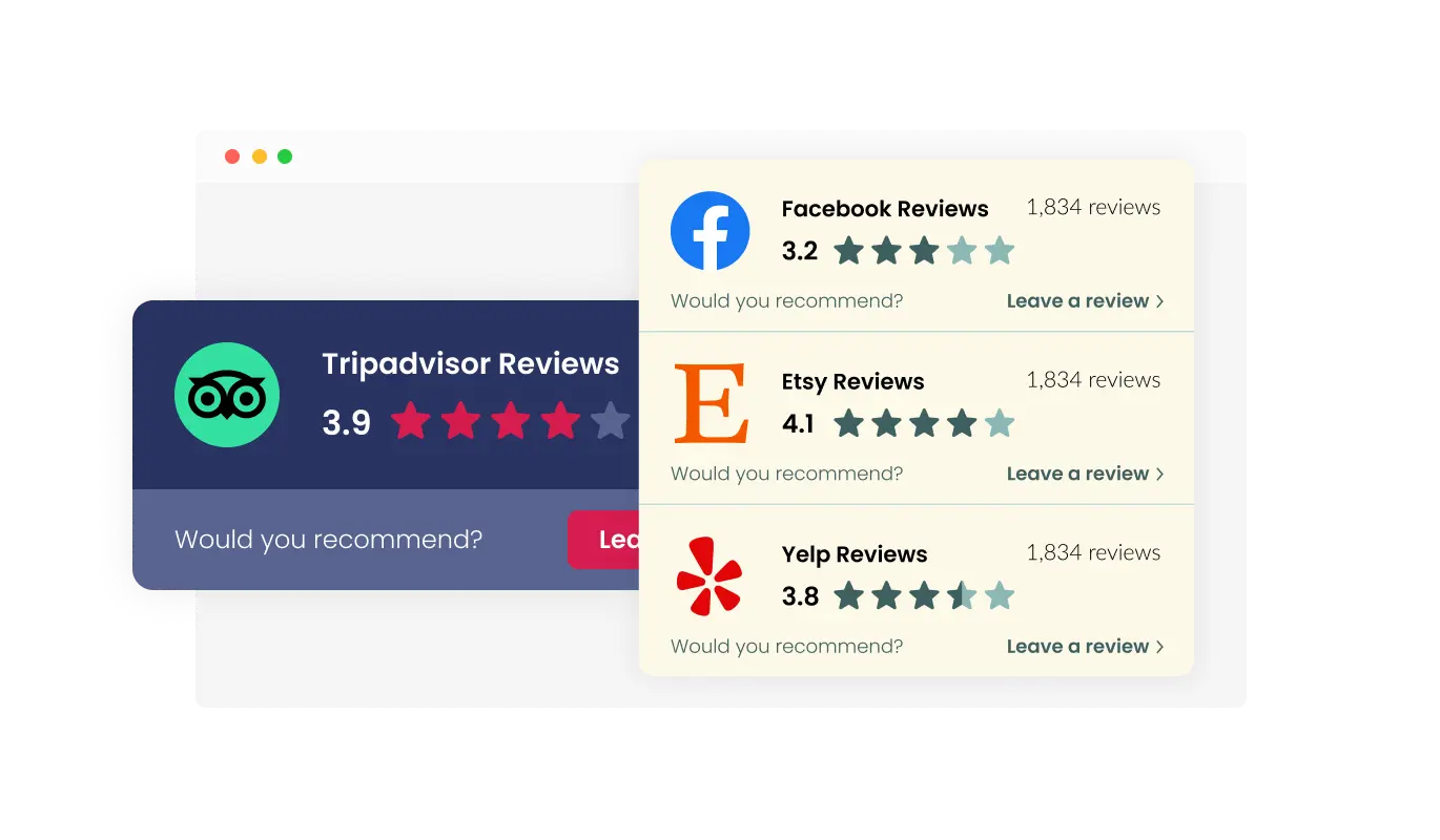 Reviews Badge - Choose Your Style: Animated or Stacked