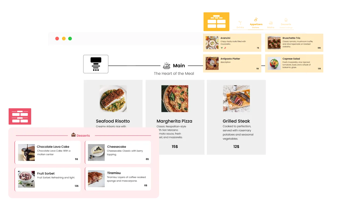 Restaurant Menu - Customize Your Menu and Dish Layouts for a Unique Look