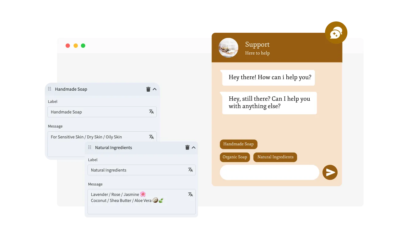 AI Chatbot - Guide Users with Predefined Suggestions