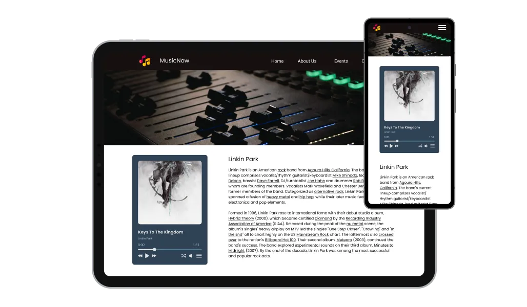 MP3 Player - Responsive MP3 Player Optimized for Every Screen