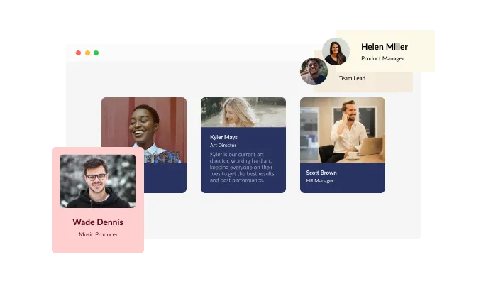 Team Member Flip Cards - Multiple Layouts