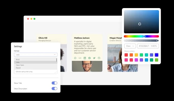 Team Member Flip Cards - Fully Customizable