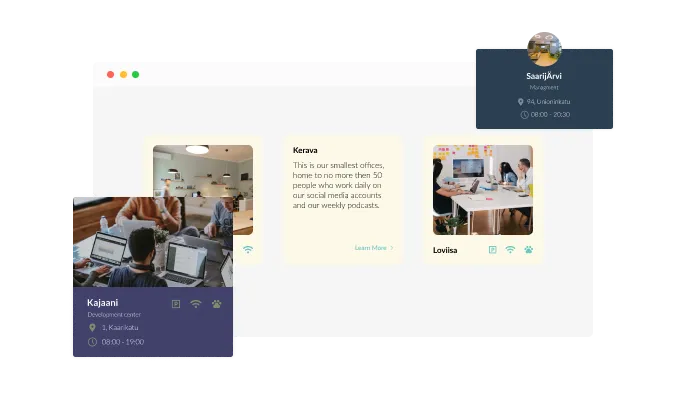 Company Branch Flip Cards - Multiple Layouts