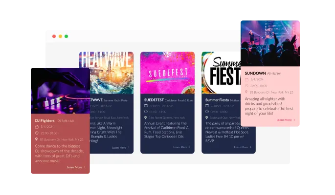 Event List - Multiple Skins for the Event List