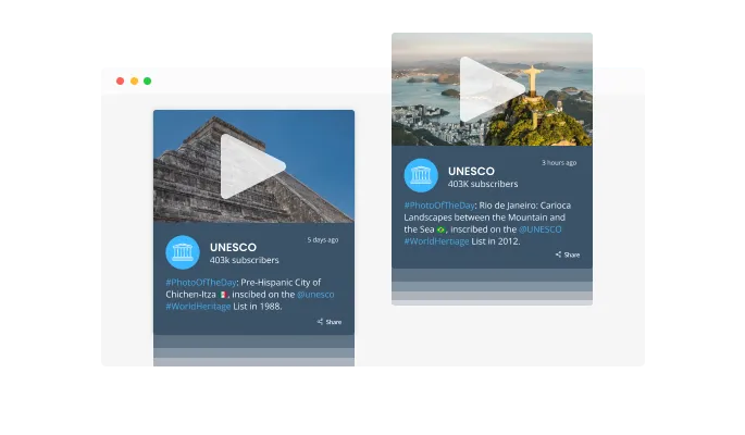 Vimeo Feed - Ticker Animation