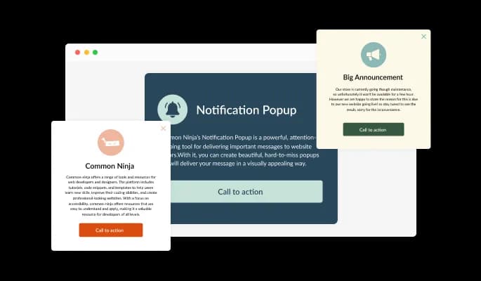 Notification Popup - Multiple Notice Skins