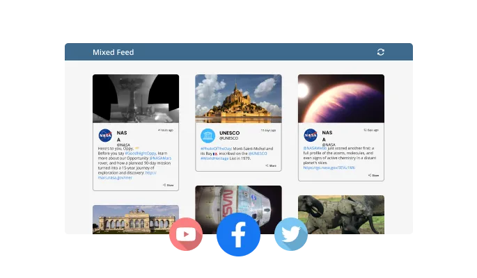 Social Media & RSS Feeds - Multiple Social Feed Modes