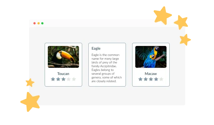 Flip Cards - Customizable Star Ratings