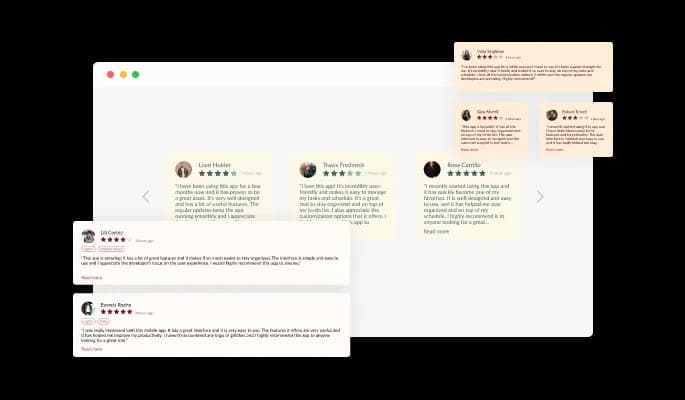 Google Play Reviews - Multiple Layouts