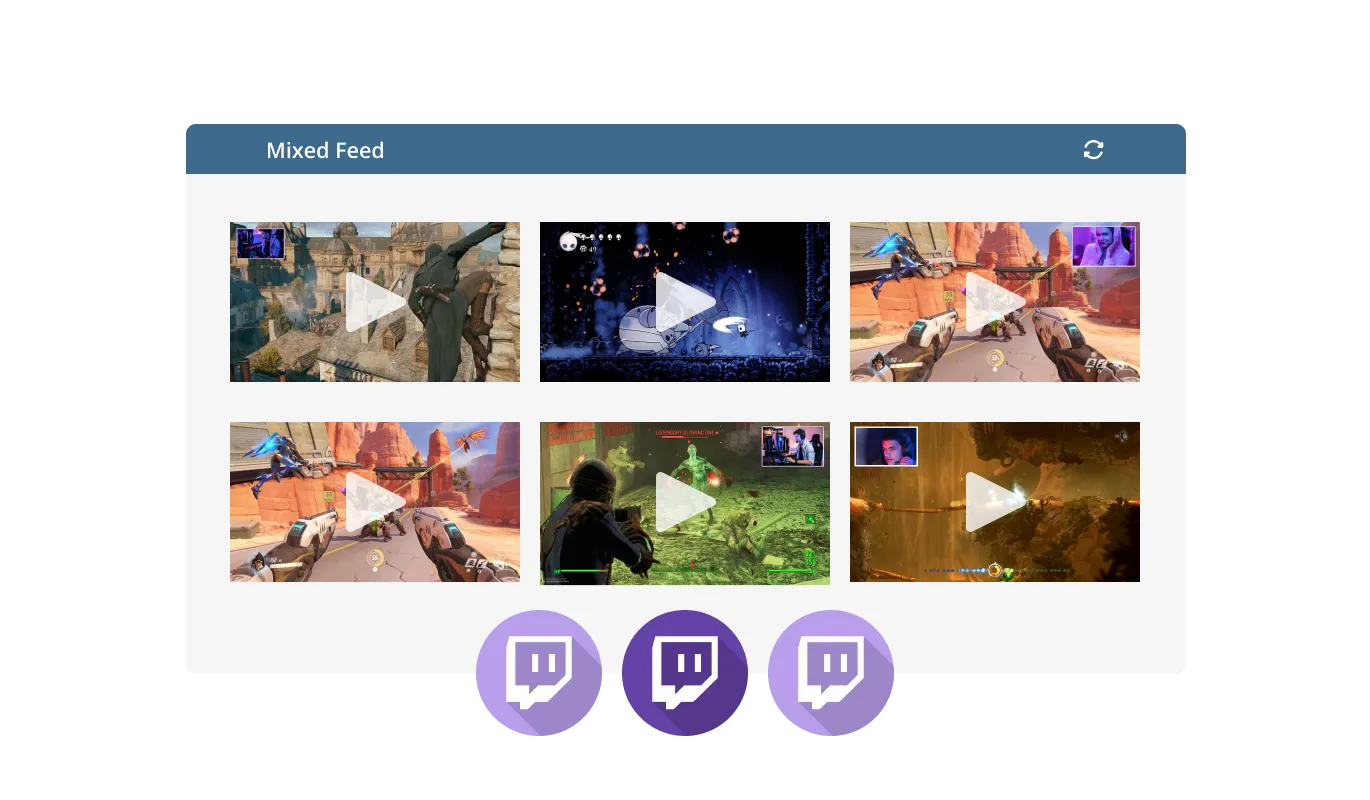 Twitch Feed - Different Feed Types