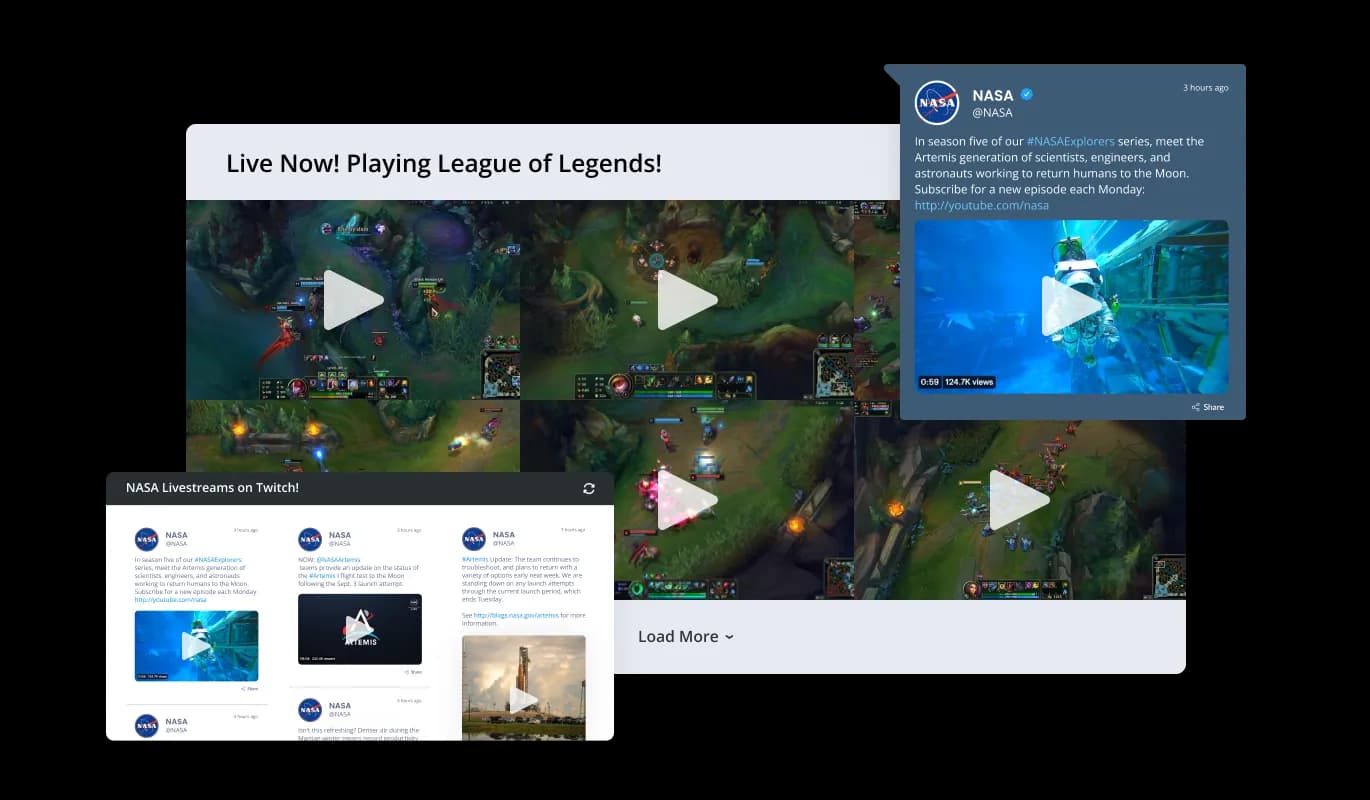 Twitch Feed - Twitch Feed Multiple Layouts