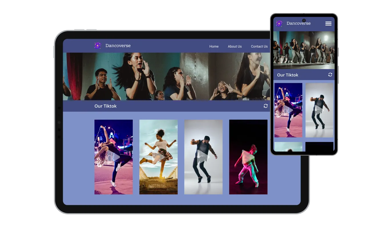 TikTok Feed - Perfectly Responsive