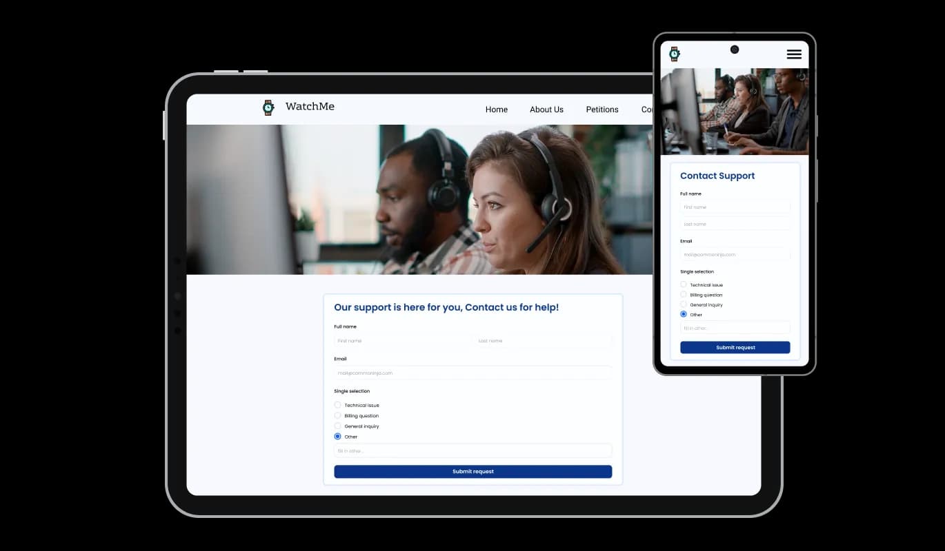 Support Form - Perfectly Responsive Support Form