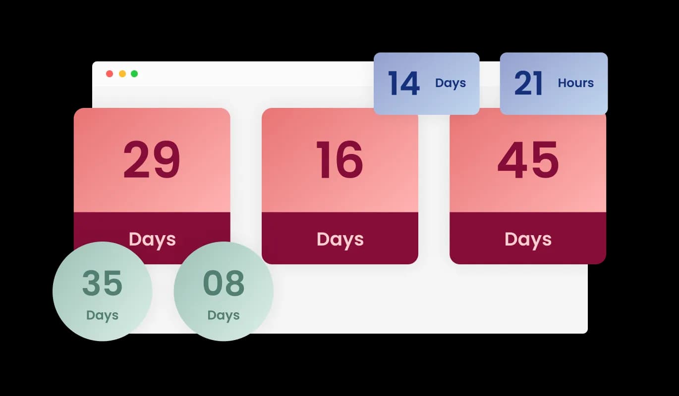 Count-Up Clock - Diverse Layout Choices