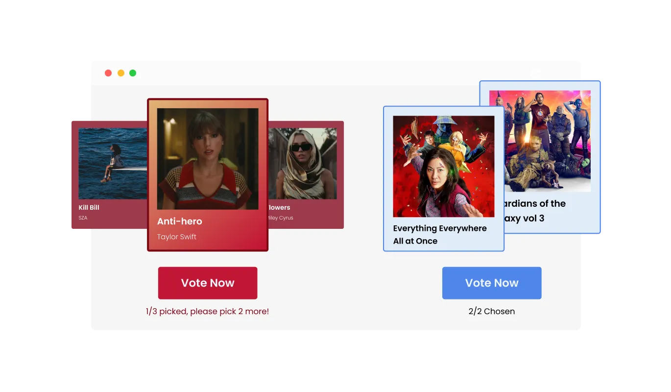 Image Poll - Single or Multiple Selections
