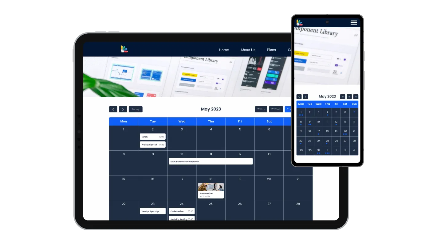 Events Calendar - Perfectly Responsive Calendar widget