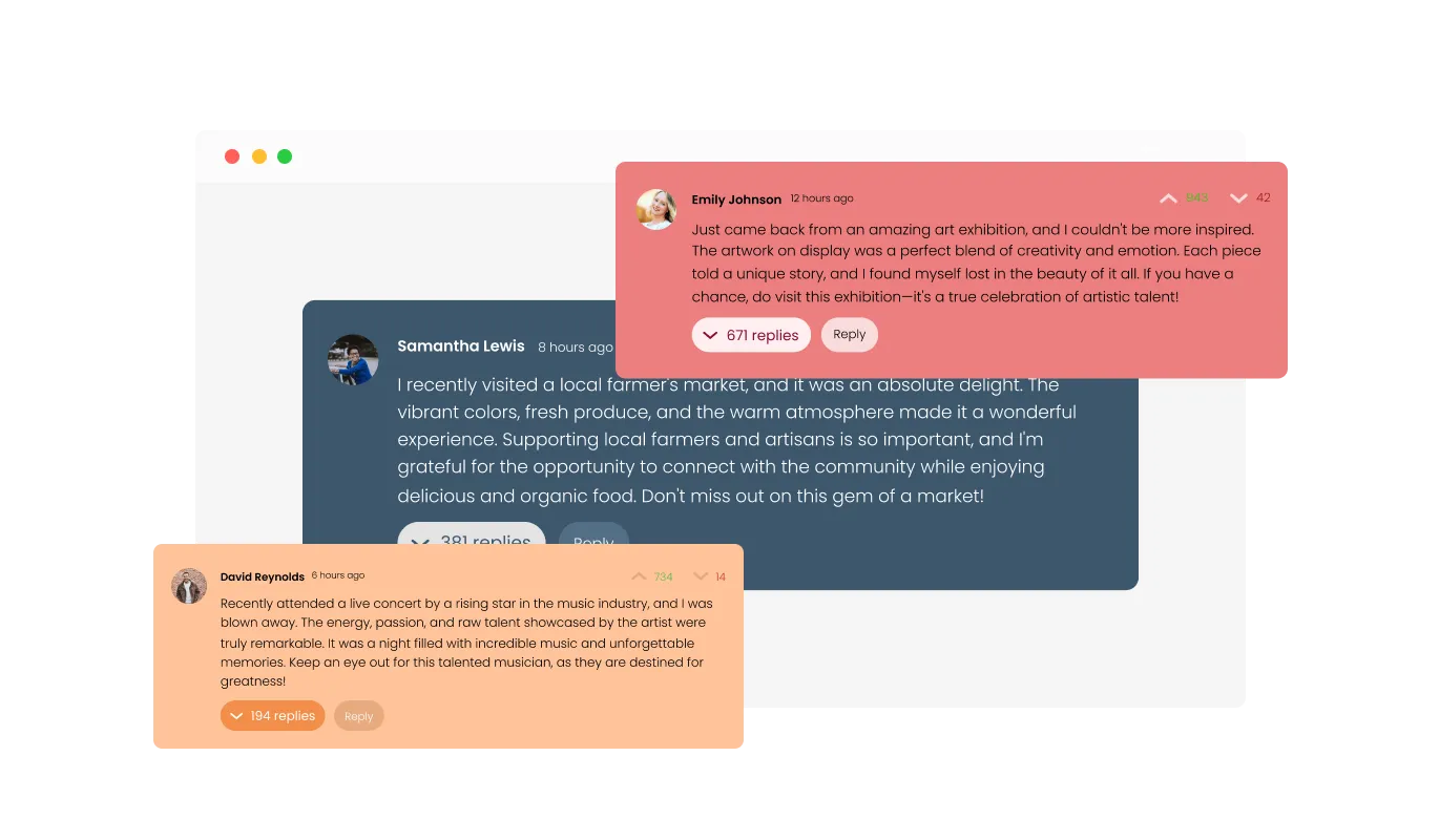 Comments - Choose from Attractive Comment Skins