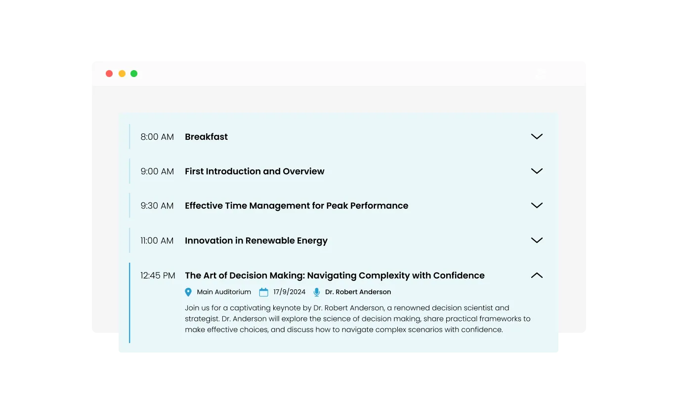 Agenda - Collapsable Details