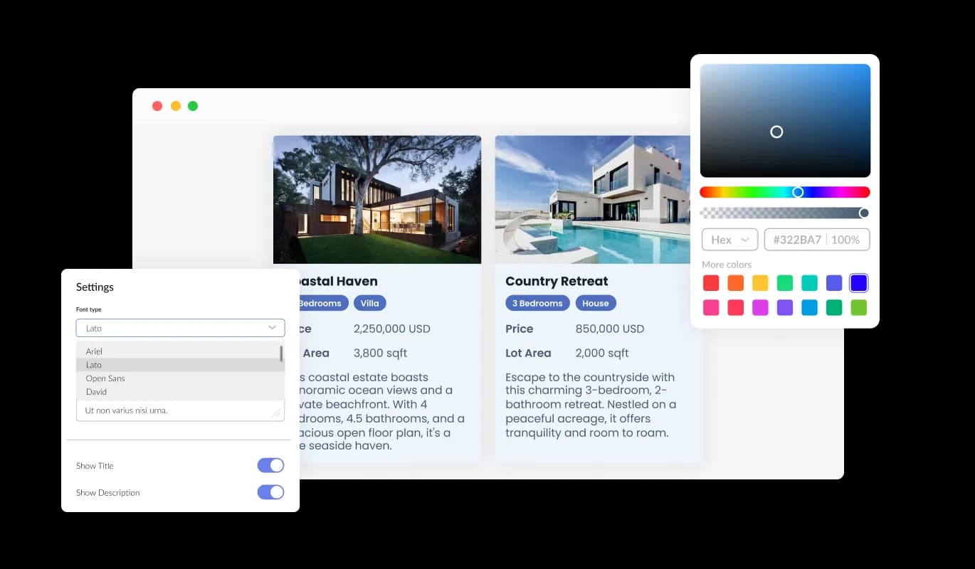 Real Estate Listings - Fully customizable design
