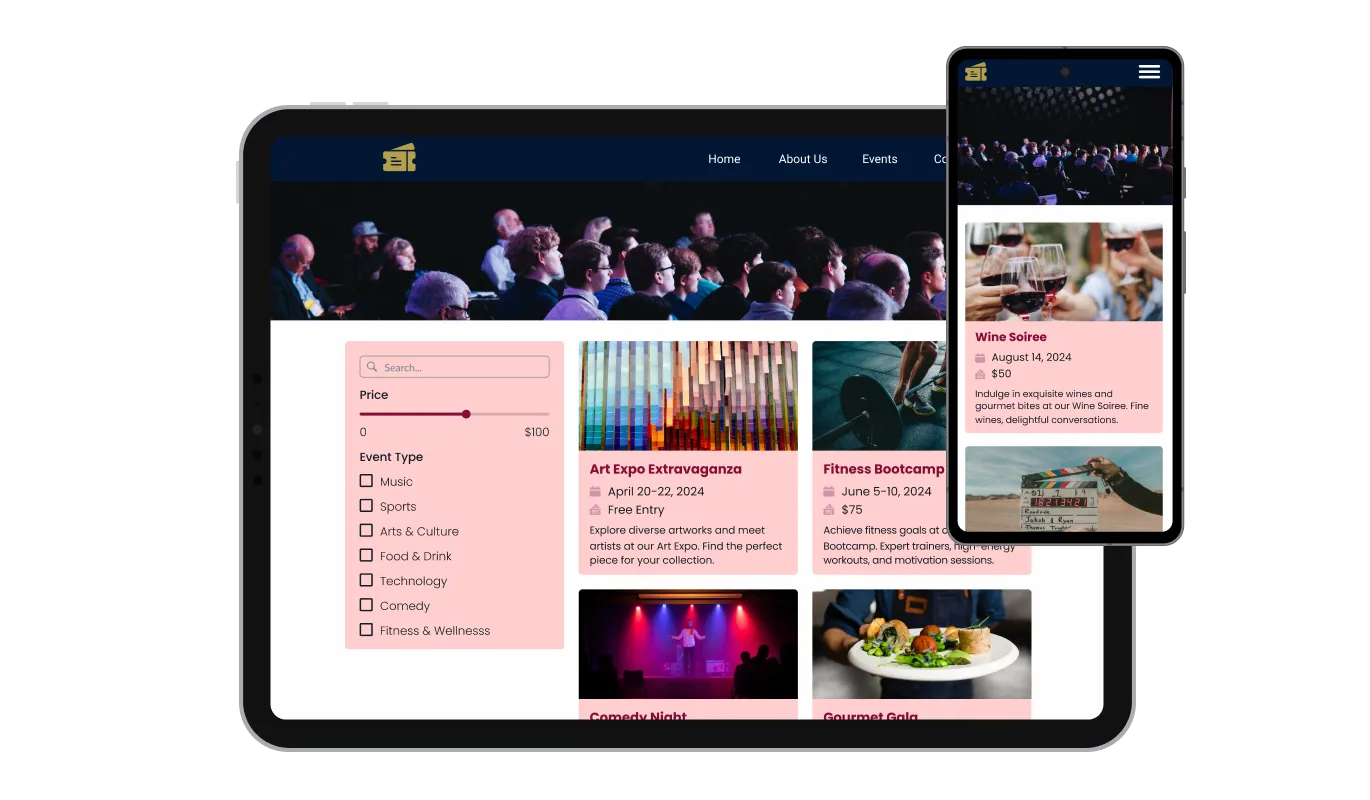 Event Listings - Perfectly Responsive Events Board