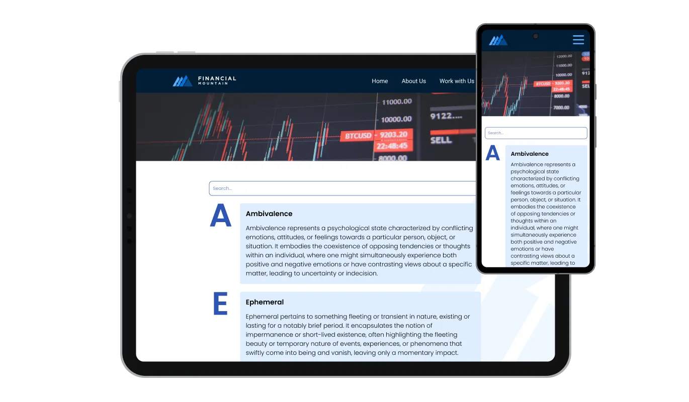 Glossary - Responsive Design of the Glossary Widget