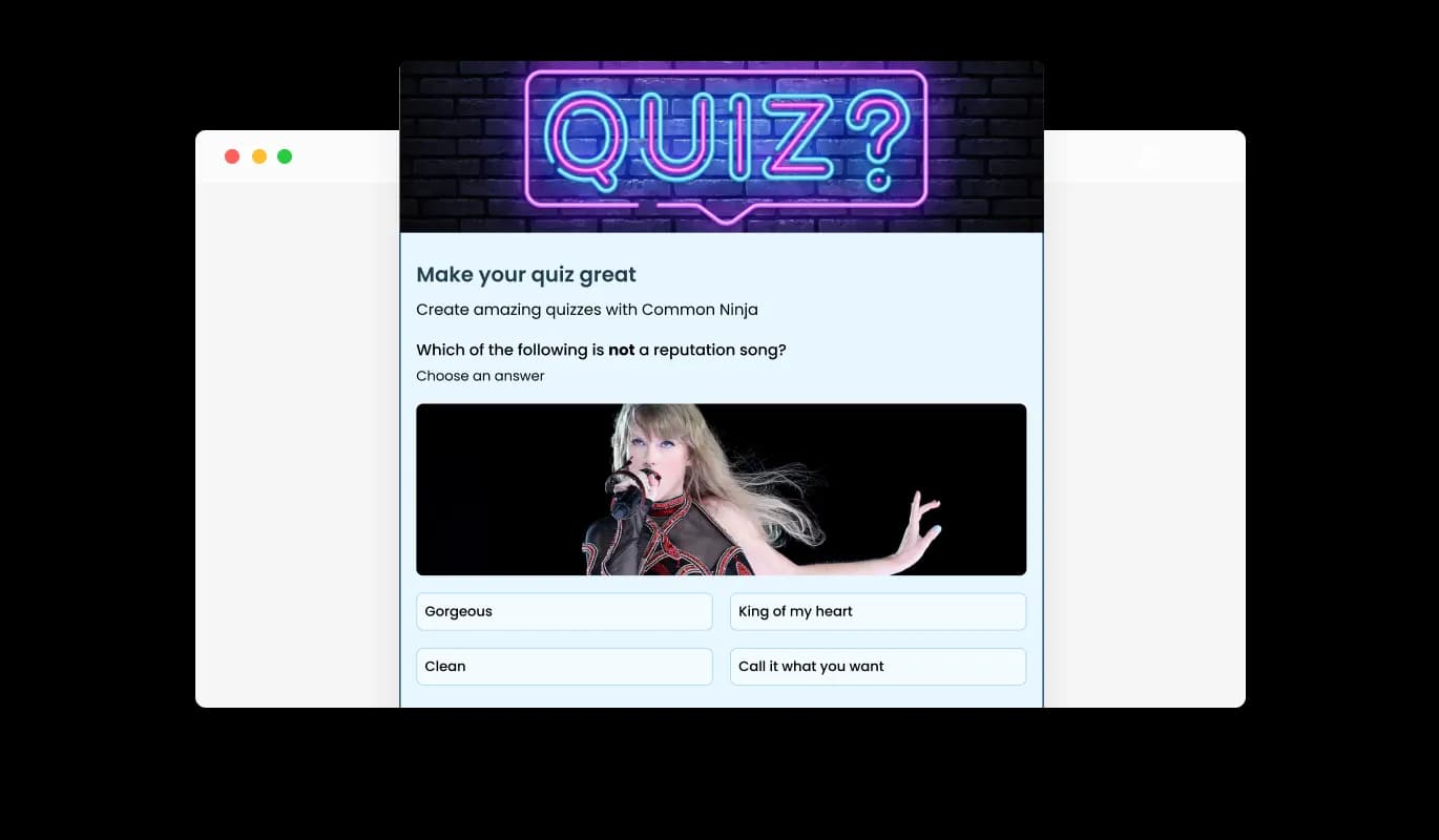 Quiz Maker - Customizable Quiz Header