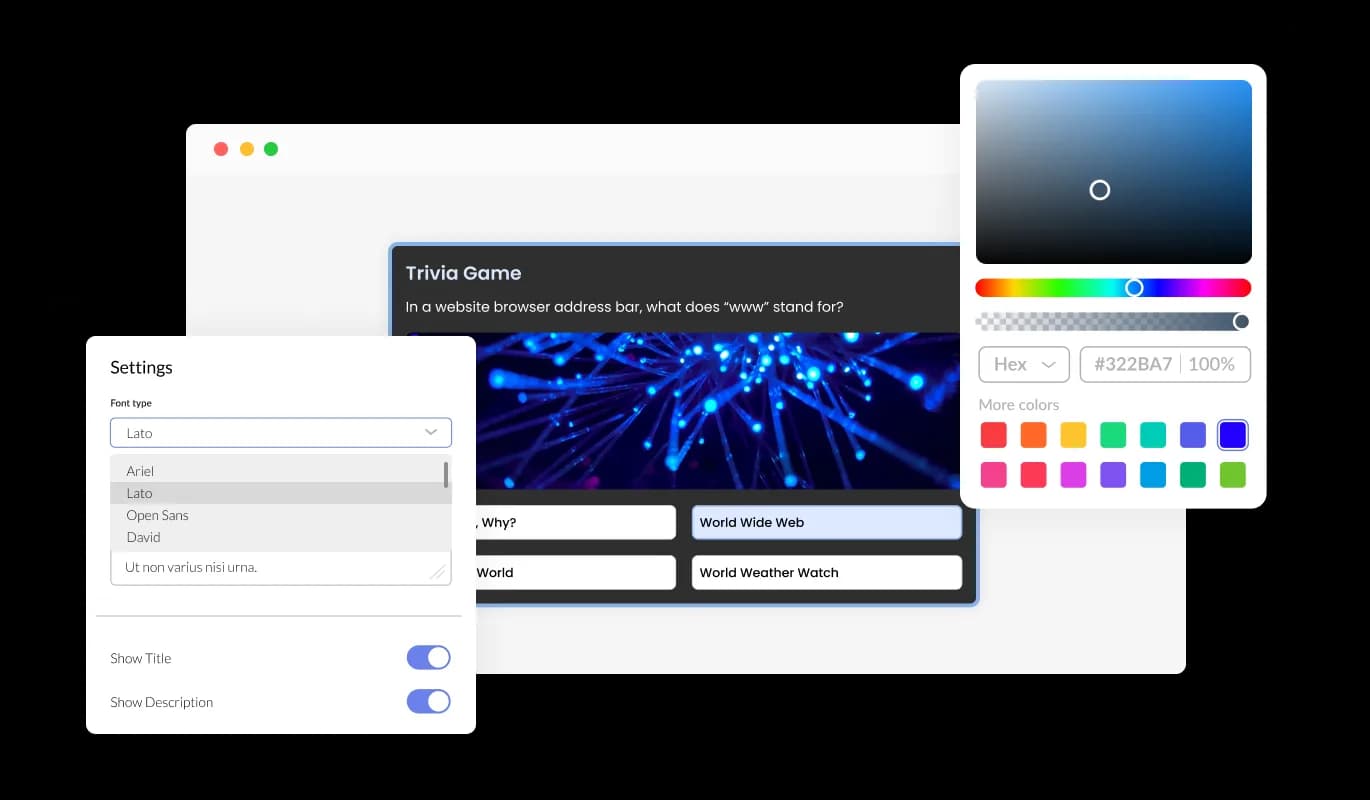 Quiz Maker - Fully Customizable Quiz Widget