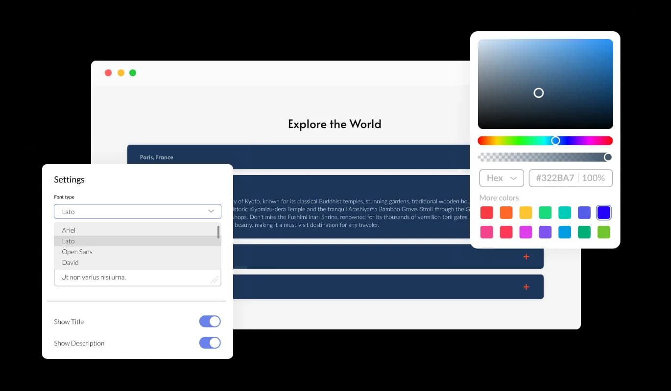 Accordion - Fully Customizable Accordion Widget