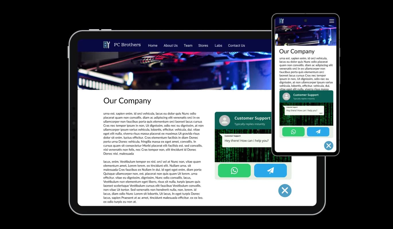 All In One Chat - Perfectly Responsive All in One Chat