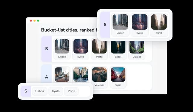 Tier List - Images and Labels for Tier List Items