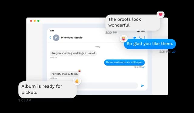 Messenger Conversation - Message Reactions