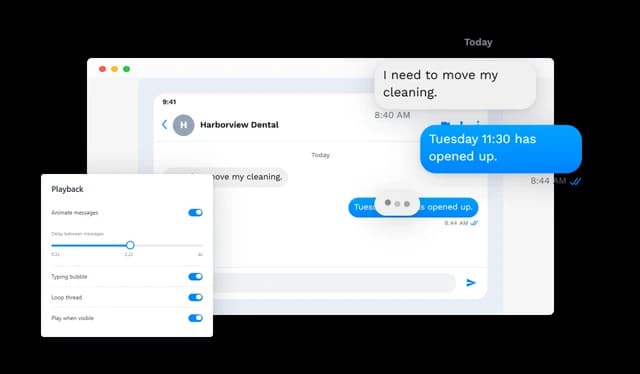 Messenger Conversation - Animated Conversation Playback