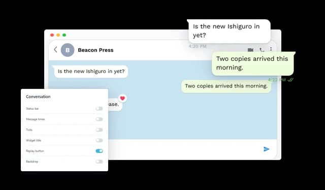 Telegram Conversation - Status Bar and Conversation Controls