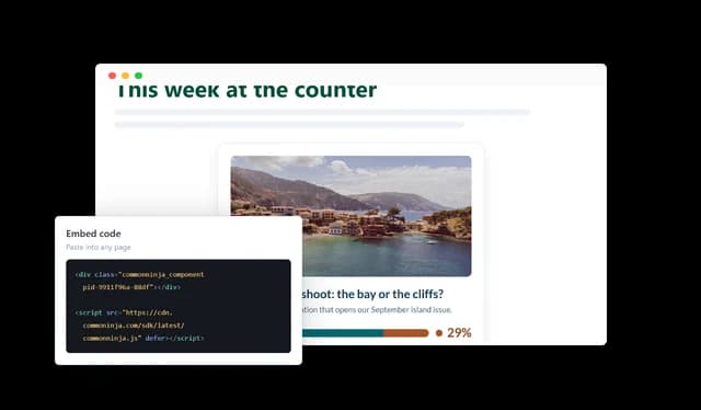 Community Sentiment - Easy to Embed