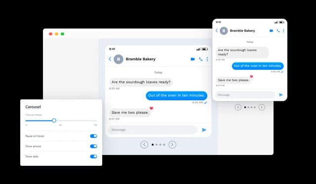 Messenger Conversation - Carousel Controls
