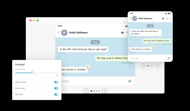 Telegram Conversation - Carousel Controls