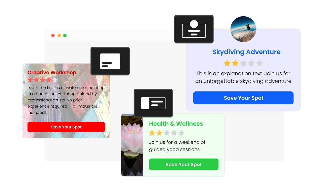 Flip Card Builder - Variety of Layout Options