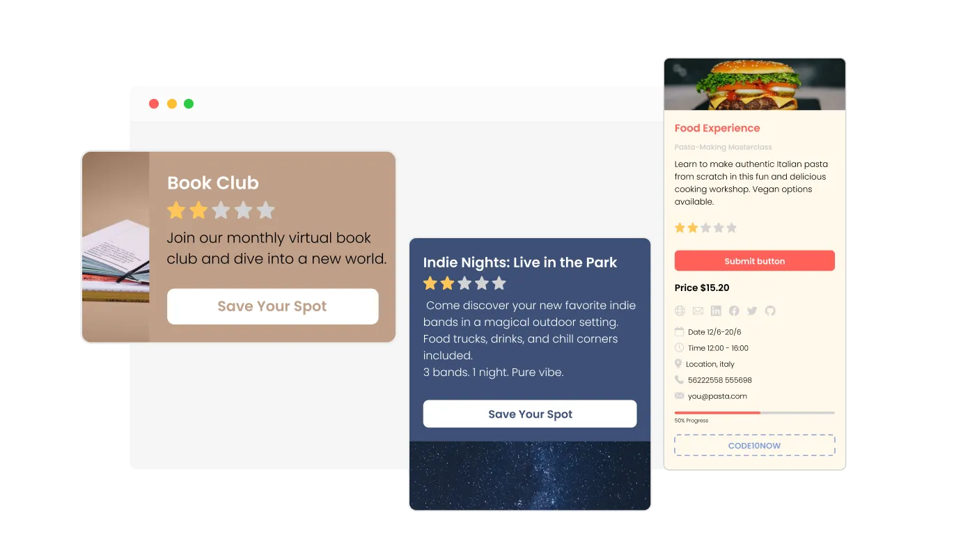 Flip Card Builder - Choose from Pre-Styled Flip Card Skins