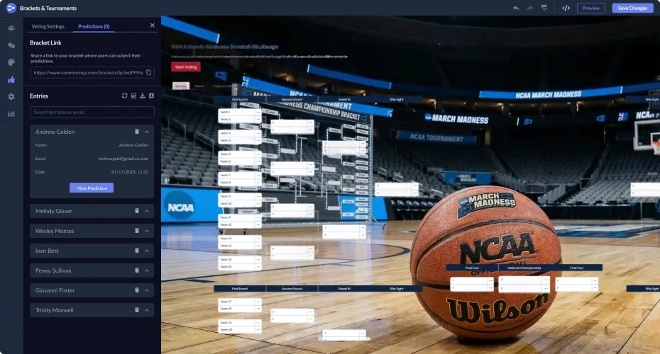 March Madness Bracket Maker - Flexible Bracket Design Customization