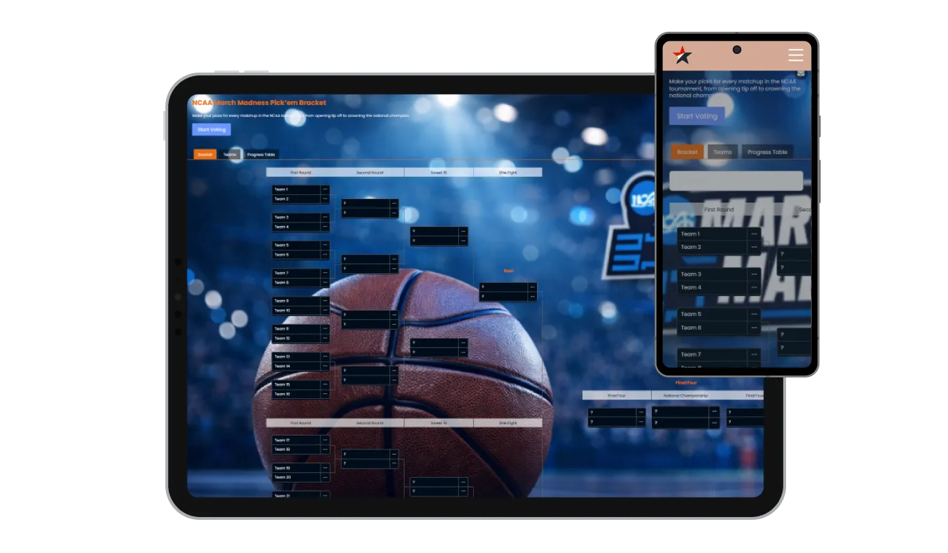 March Madness Bracket Maker - Fully Responsive March Madness Bracket Maker