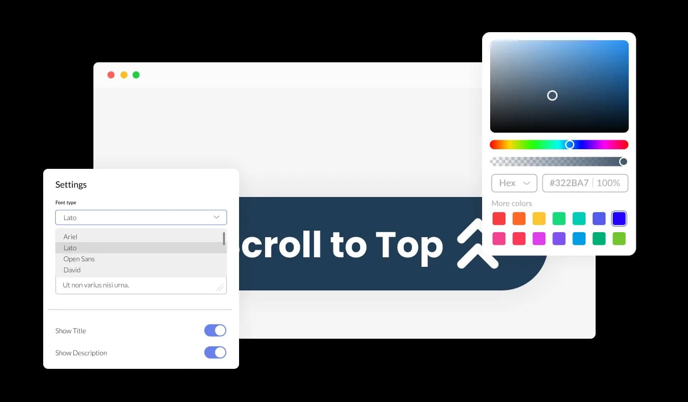 Scroll to Top - Complete Scroll to Top Design Customization